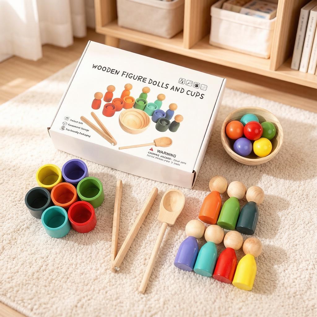 Multicolor Counting Beads Puzzle - Educational Math Game for Children