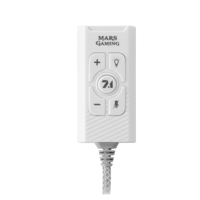 Carte son usb externe - mars gaming - msc2w - surround 7.1 - compatible ps5/pc/mac/switch - couleur blanc
