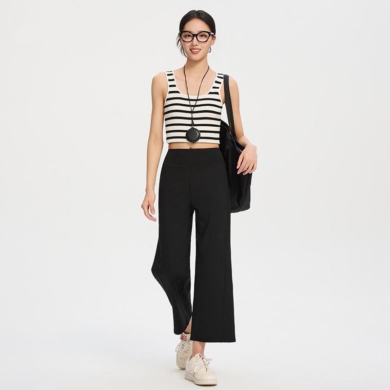 Summer 2026 Women s Yoga Pants: Loose Wide-Leg, Straight-Cut, Casual Cropped Sports Pants 2XL