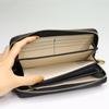 Hiroko Koshino Femme Women's Long Wallet, Shoulder Bag, Letter-Shaped, Round Zipper, Easy To Use, Multifunctional, Orange