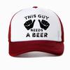 This Guy Needs A Beer Graphic Print Baseball Cap Women Summer Funny Casual Fashion Harajuku Drinking Gift Mesh Breathable