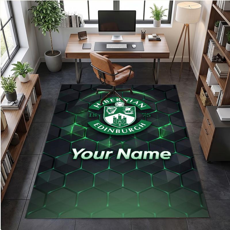 Crystal Velvet Rug Hibernian FC Print Custom Name Text Floor Mat Home Decor