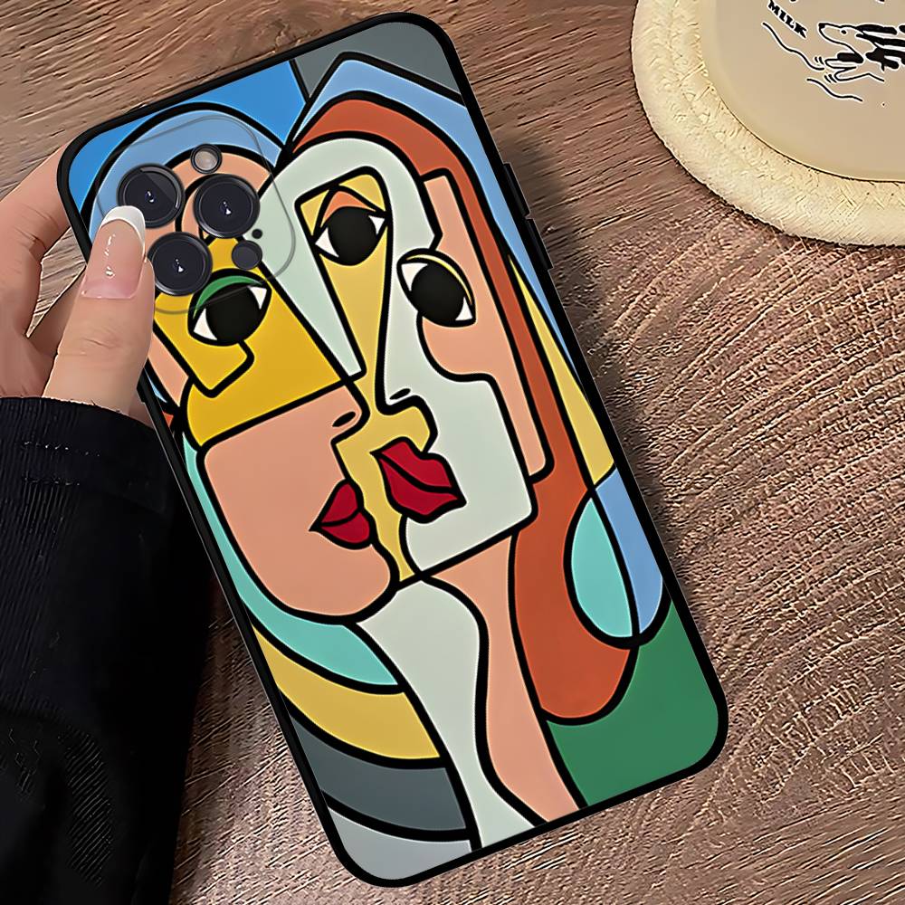 

Picasso Abstract Art Phone Case For IPhone 17 16 14 15 13 12 11 Pro Max Plus Silicone Soft Cover iPhone 17 Air