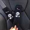 2pcs Cute Panda Car Seat Belt Shoulder Cover Safety Belt Cover Anti-stranglehold Interior Accessories Creative Safety Belt Cover