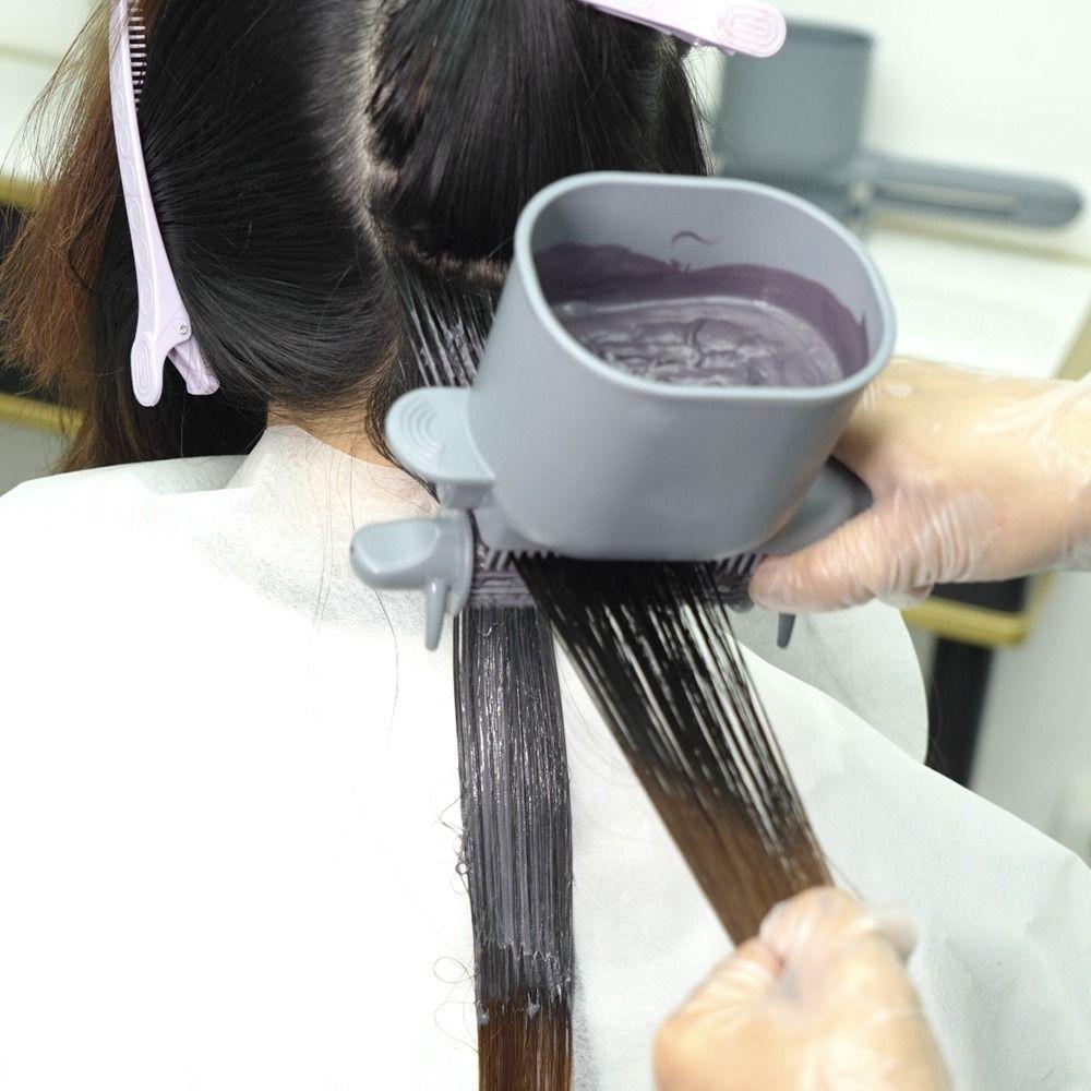 Smooth Brush Automatic Roller Comb Large Capacity 2-in-1 Dye Tool Barber Styling