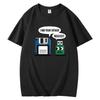 2025 Summer Funny Graphic Men's Tee Father & Son Floppy Disk Graphic Short Sleeve Casual Cotton Crew Neck T-Shirt for Men