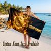 Galatasaray FC Design Beach Towel Custom Text Large Towel for Beach Vacation