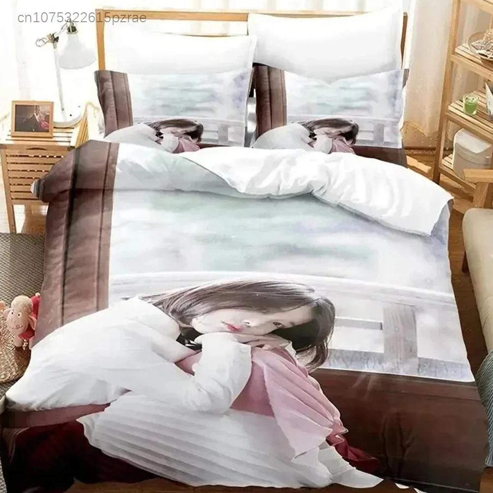 3D Print Singer IU I Ji Eun Bedding Set Bedroom Soft Modern Bedspreads Comefortable Kids Duvet Cover Quilt Cover And Pillowcase