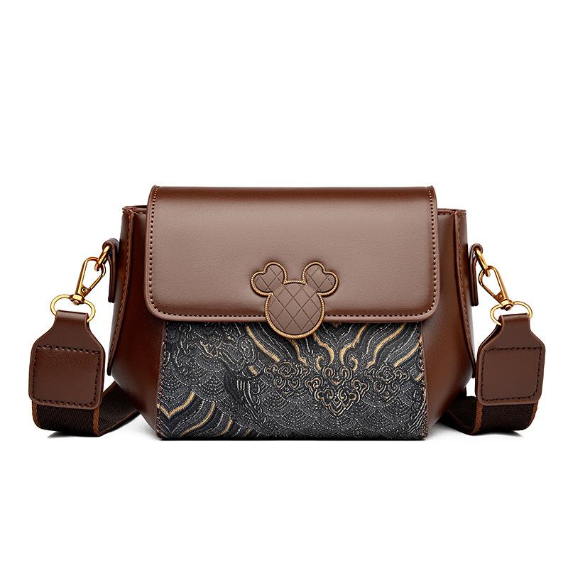 

Women s bag new high-end fashion women s shoulder bag contrasting color splicing women s bag messenger bag