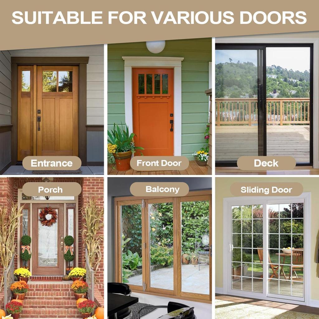 Door Screen for Cats Versatile Pet-Friendly Screen Door 35.43X86.61Inches Portable Zippered Protector for Convenient Access