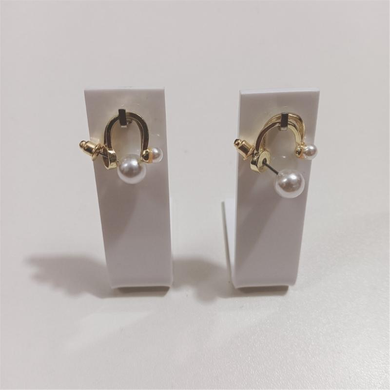 Pack Of 10 Acrylic Earring Display Stands Elegant White Jewelry Organizers Ear Accessories Rack for Home Or Retail Use