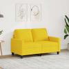 Vidaxl 2-Seater Sofa, Light Yellow, 120 Cm, Upholstered In Fabric