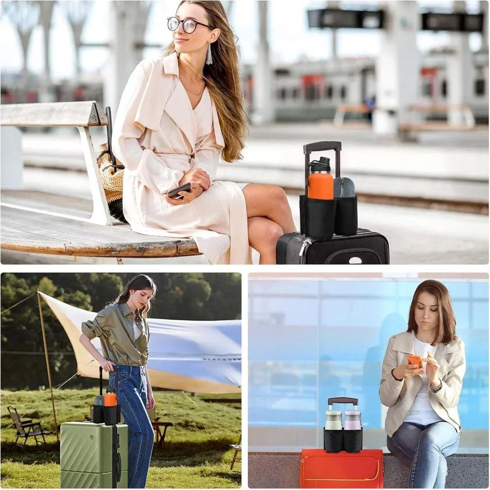 Portable Storage Suitcase Drink Bag Fits All Handles Travel Drink Carrier Trolley Cases