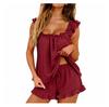 Women's Two Piece Set Ruffle Camisole Top Shorts Casual Summer Lounge Outfit