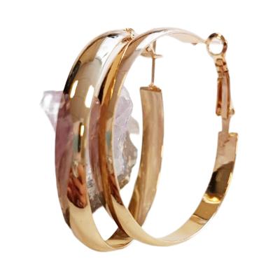 [R8048] - Gold 'Choreography' Hoop Earrings Ø 40 Mm 5 Mm
