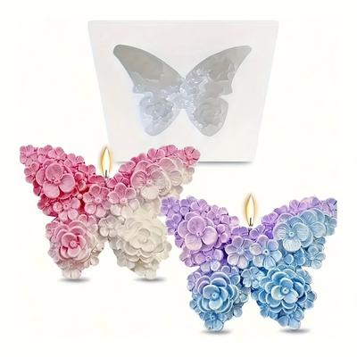 1 Stück Silikon Schmetterling Kerzenform, DIY Aromatherapie Wachsstein, Tier-Thema Auto Lüftungsschlitz Deko Hängeornament Blume Schmetterling Kerzenherstellungszubehör