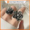 BF CLUB 925 Sterling Silver Ring For Women Jewelry Retro Flower Open Vintage Handmade Ring Allergy For Party Birthday Gift