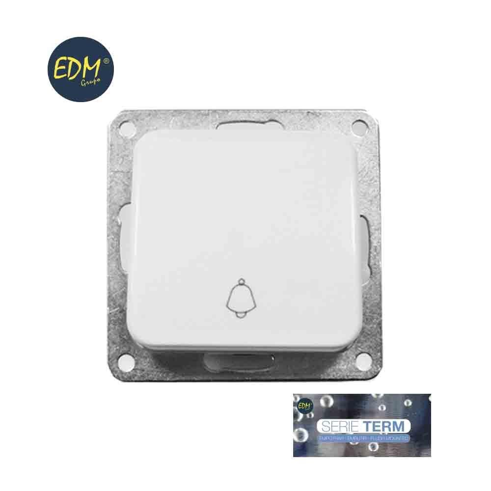 pulsador timbre empotrar serie term edm (bolsa blister)