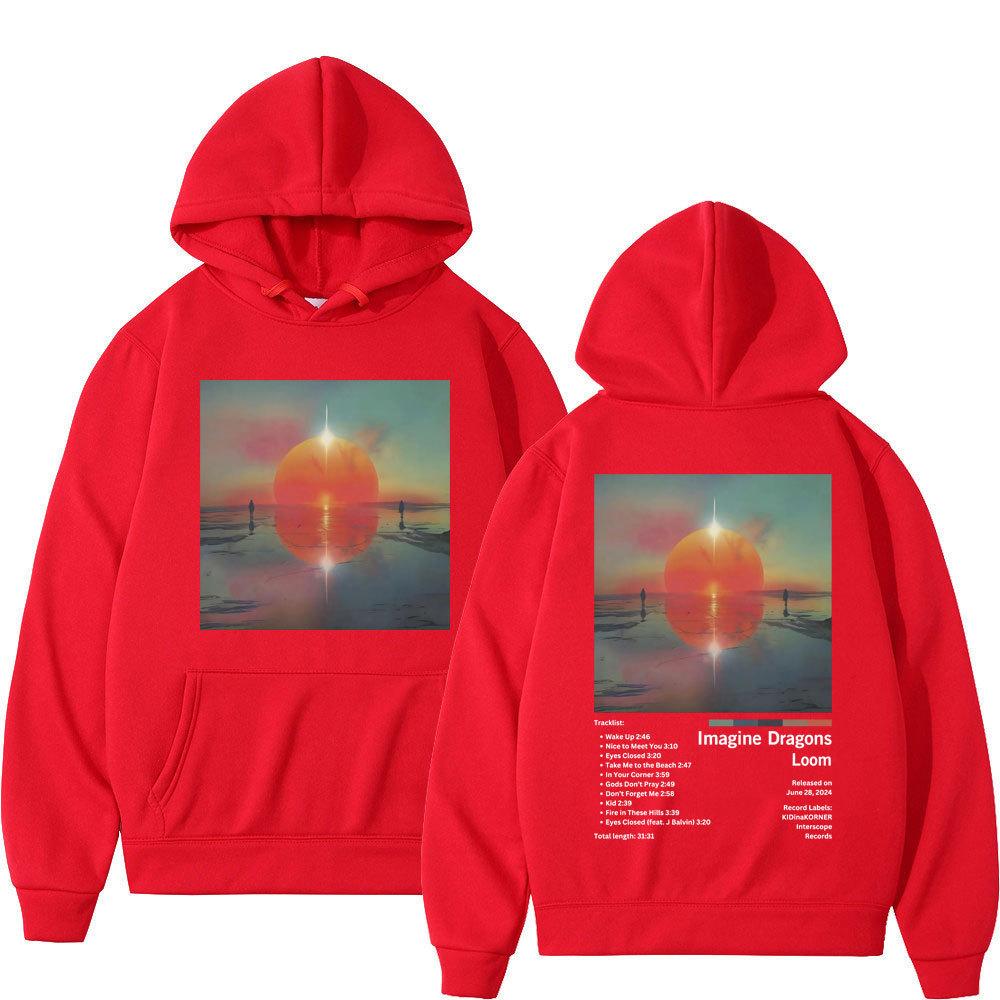Imagine Dragons Loom New Album Graphic Hoodie Unisex Fashion Fleece Sweatshirt, LOOM World Tour Dates & Silhouette Print, Rock Streetwear
