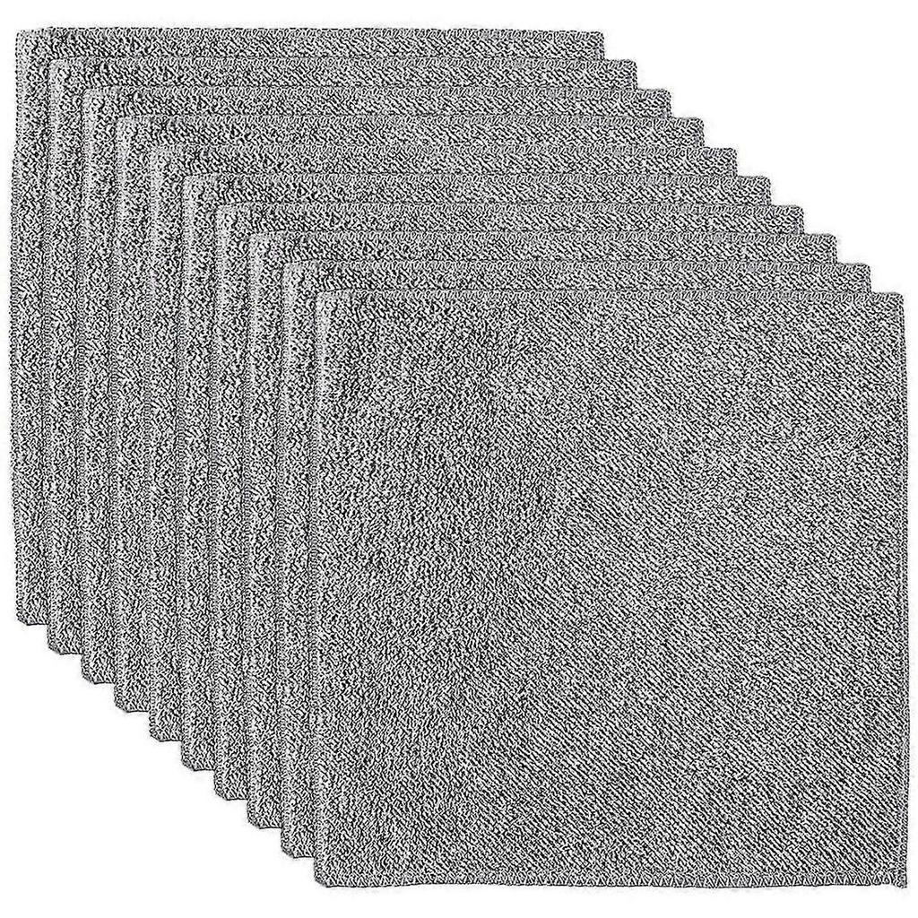 Dishwashing Cloth Kitchen Scrubber for Cleaning 10Pcs Reusable Grey Towels