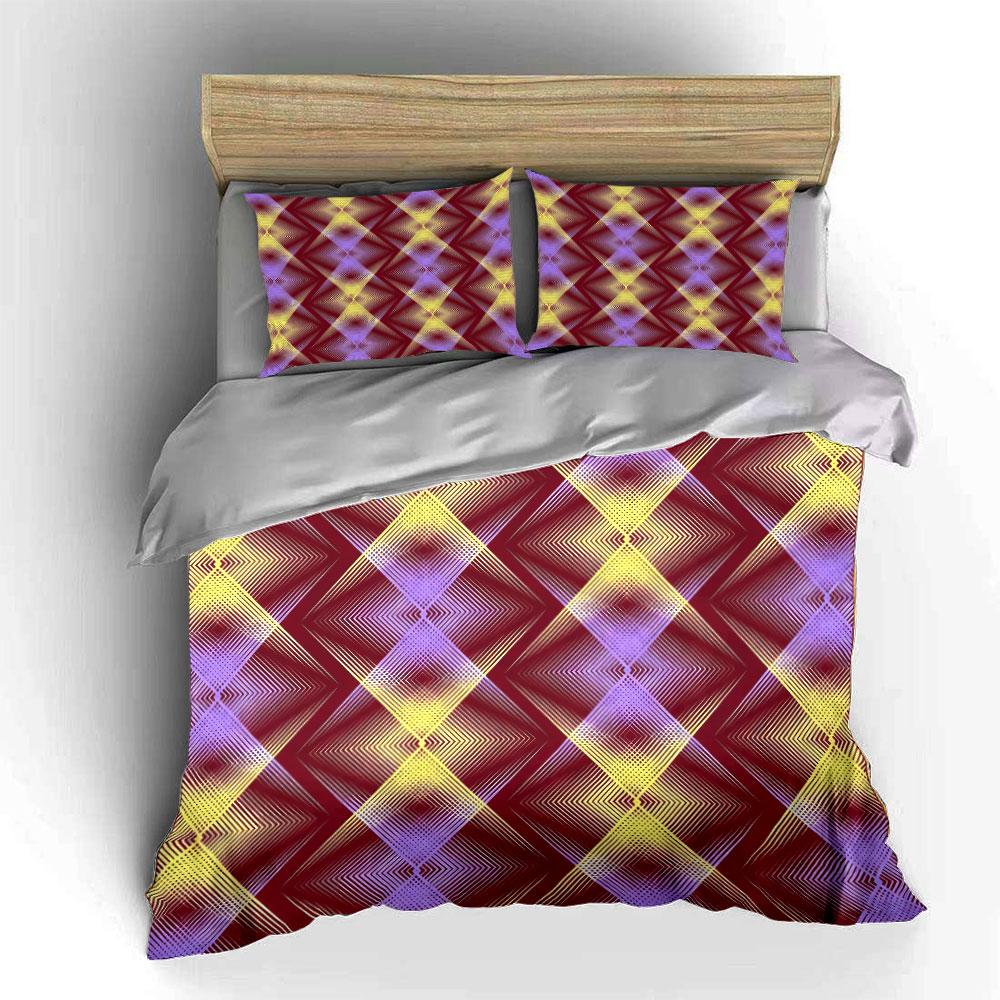 Geometric diamond gradient pattern. Bedding sets Duvet cover sets Duvet covers Pillowcases(1* Duvet Cover 2* Pillowcases without duvet insert)