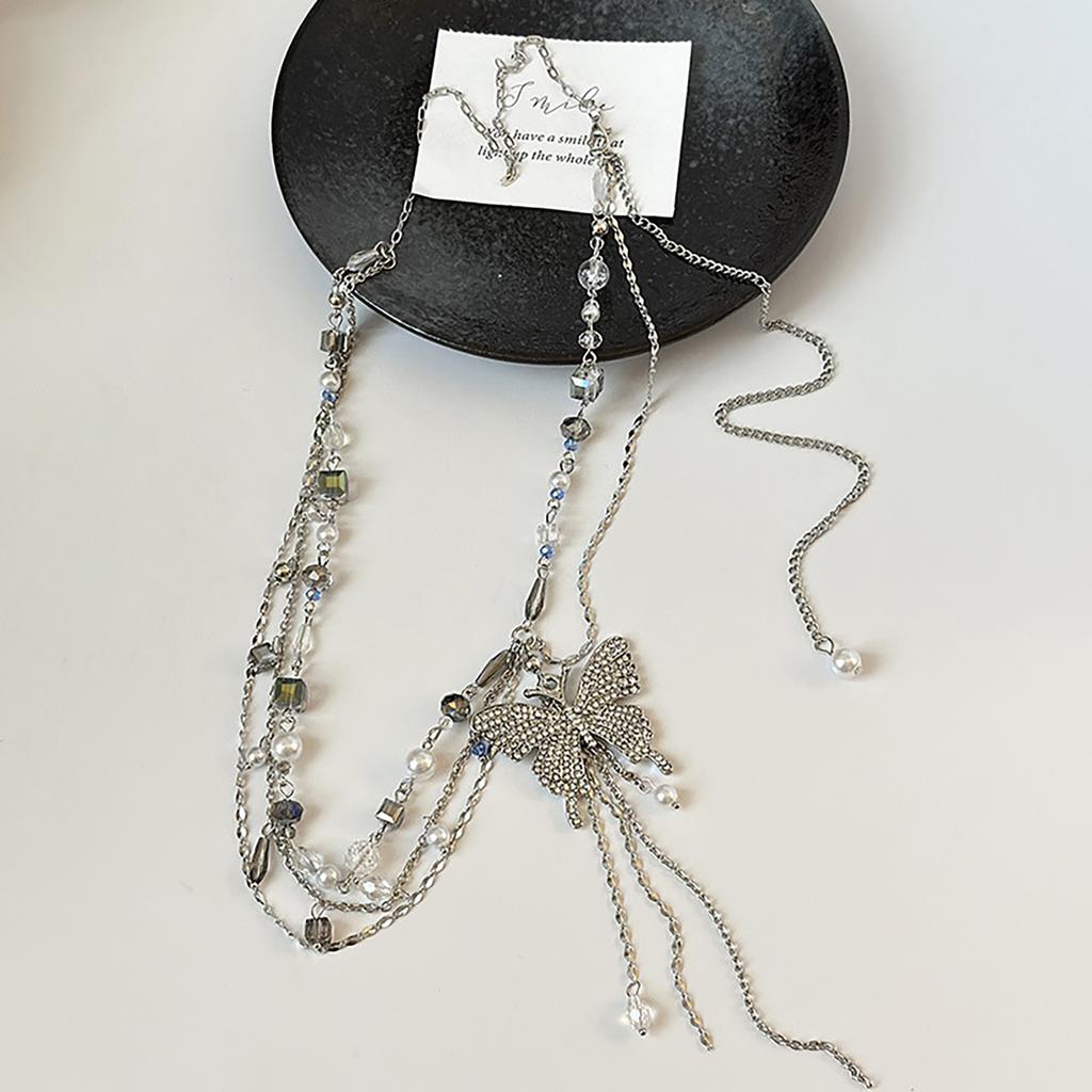 Fashionable Butterfly Tassels Waist Chain Trendy Sweet Body Chain For Women Girls Elegant Waist Chain Clothing Accessories Gifts