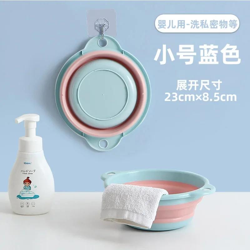 პორტატული დასაკეცი ვედრო სახის რეცხვის, სამრეცხაო და მოგზაურობისთვის, სივრცის დაზოგვისა და გამძლე წყლის აუზისთვის