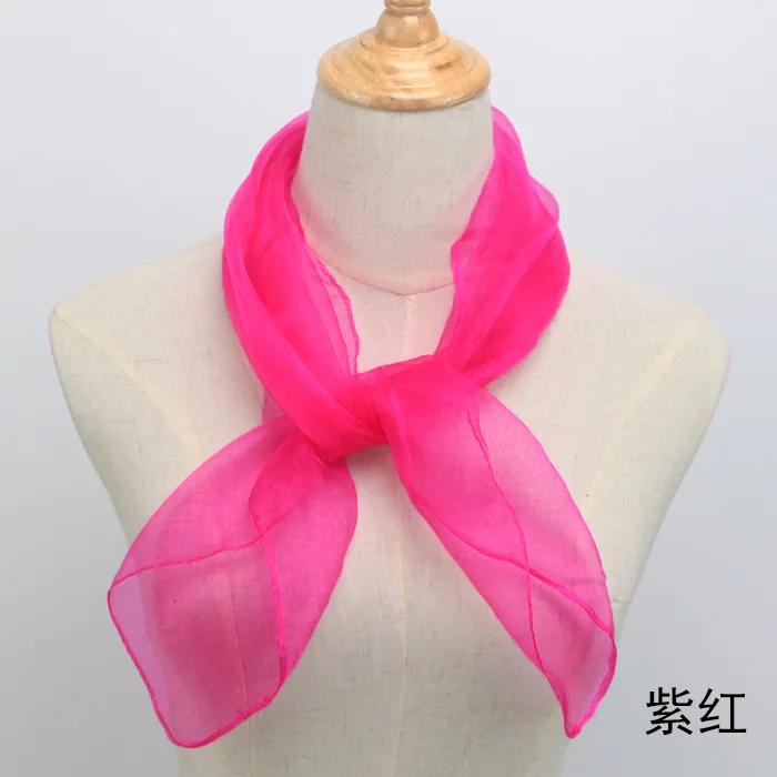 21 Farben 60*60CM Durchsichtige Transparente Schals für Mädchen Musik Tanz Schal Bonbonfarben Damen Outdoor-Schals