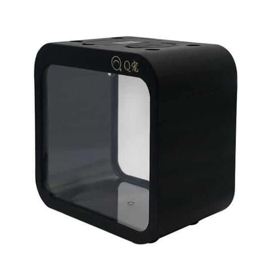 Energisparande Akvarium Stilfull Återanvändbar Clamshell Matningsfönster Fiskterrarium Hushåll