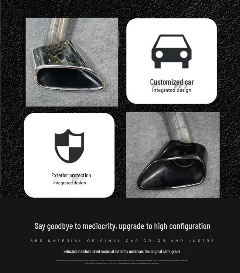 Stainless Steel Square Tip Exhaust Cover for 08-13 BMW X5 E70