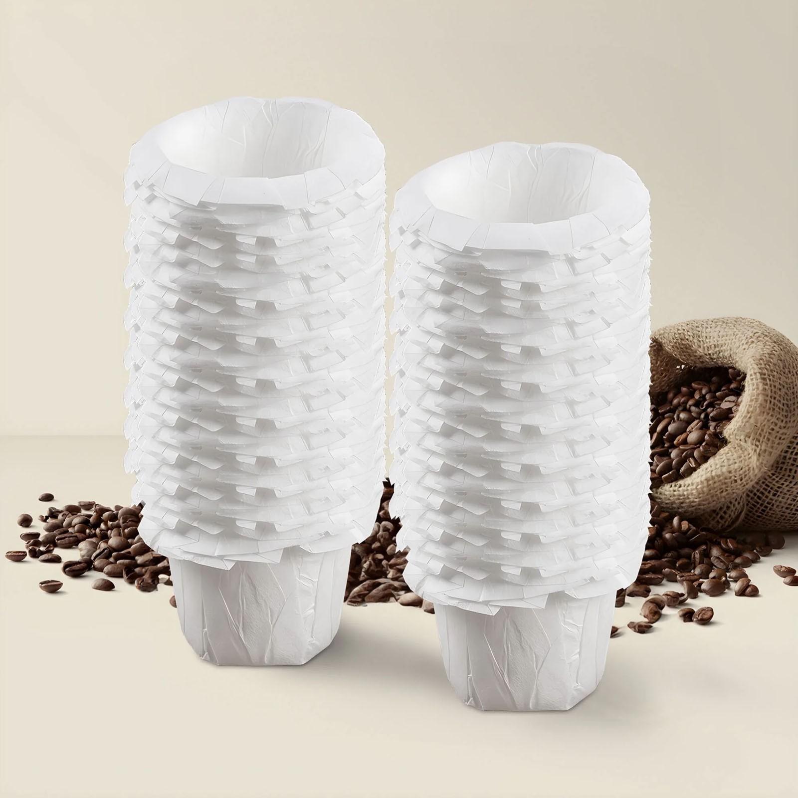 

300 Одноразовых кофейных фильтров, Подходят для кофейных фильтров 1.0 и 2.0, Могут использоваться со всеми марками многоразовых кофейных фильтров One Size белый