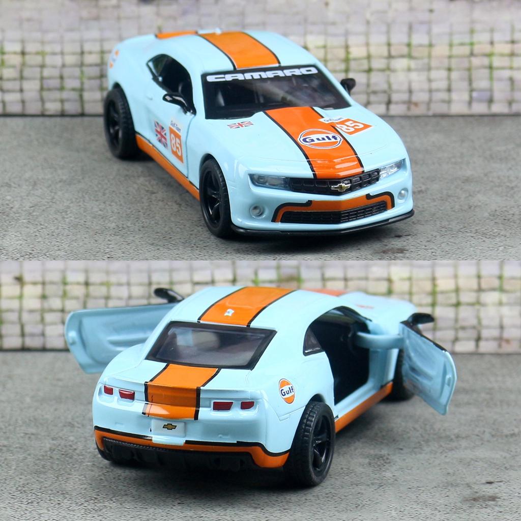 AJR3 1/43 Chevrolet Camaro SS Super Racing Spielzeugauto Modell CCA Druckgusslegierung Miniatur Freilauf Rückzieher Sammlung Geschenk Jungen