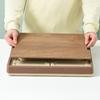Collapsible Storage Bin Container with Wooden Lid for Indoor Fishing Outdoor