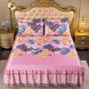 Bedroom Flat Sheets Bed Printed Fashion Modern Queen King Size Washed Cotton Comfortable Bedding Mattress Cover Bedspread