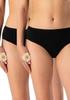Cotton Women's Panties (2pack) Classic Smooth Black LPN 132 Key