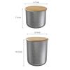 Retro Style Coffee Storage Jar 304 Stainless Steel Woodiness Lid Coffee Bean Storage Round Shape Seal Making Tea Can Kitchen Use