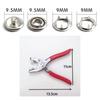 Metall-Druckknöpfe mit Befestigungszange Presswerkzeug-Set Druckknöpfe mit Dorn für DIY-Bastelarbeiten Bekleidung Nähen Leder