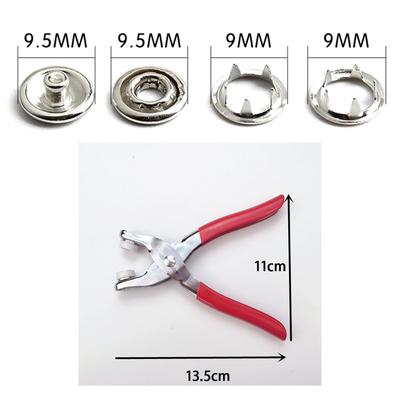 Metall-Druckknöpfe mit Befestigungszange Presswerkzeug-Set Druckknöpfe mit Dorn für DIY-Bastelarbeiten Bekleidung Nähen Leder