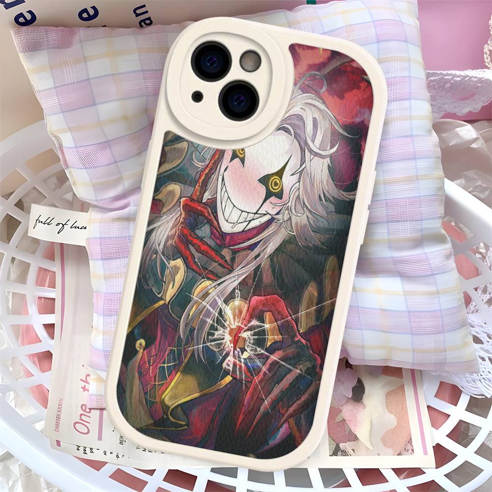 Anime The Freak Circus Pierrot Leather Phone Case For IPhone 16 15 14 17 Pro Max 11 12 Mini Plus Soft Shell