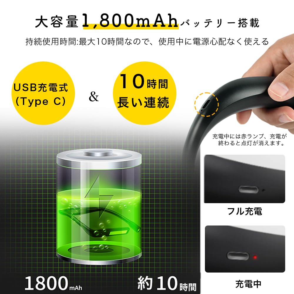 [Storage Pouch Included] LED Smart Lamp, Neck Light, Rechargeable Reading Light, Book Light, Fishing Light, Running Light, Night Walks, Type-C