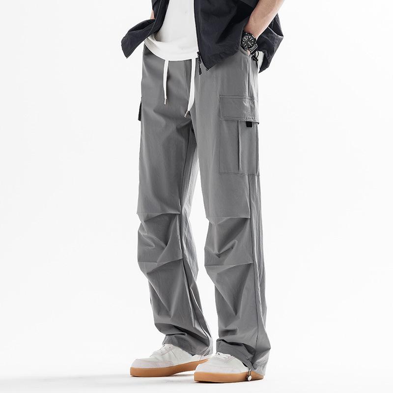 Hip Hop Street Overalls Mens Multi Pocket Loose Straight Leg American Cargo Pants Retro Fashion Streetwear Harajuku Couple Trousers