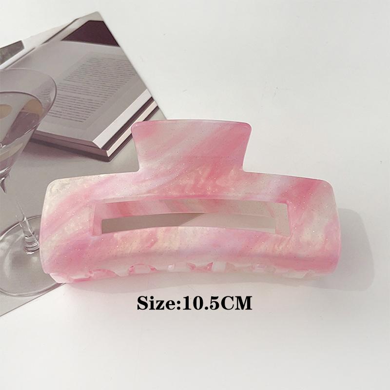 Gradient Color Gripper Korean Edition Large Acrylic Hair Grip Women'S Minimally Designed Back Hair Clip Shark Clip