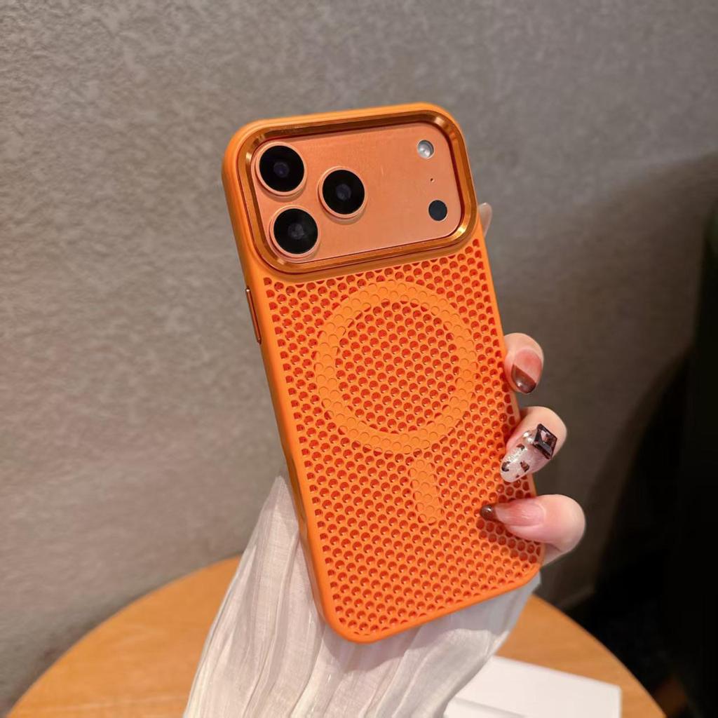 Honeycomb Heat Dissipation Magnetic Case for iPhone 15 Pro Max - Drop-Proof and Skin-Feel Protective