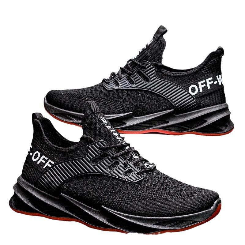 New breathable sneakers men's 2025 new fashion Korean version casual trendy shoes student running shoes flying woven mesh shoes