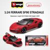 Bimego Ferrari SF90 1:24 Alloy Sports Car Model for Boys - Toy Collection Ornament.