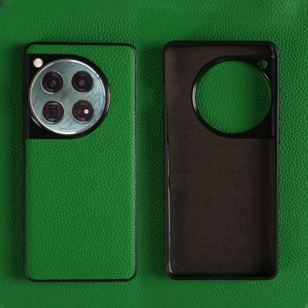 Premium Genuine Leather Phone Case For Oneplus 12 11 11R 10Pro 12 10R 10T Ace Nord N100 Cover Handmade Back Shell Coque