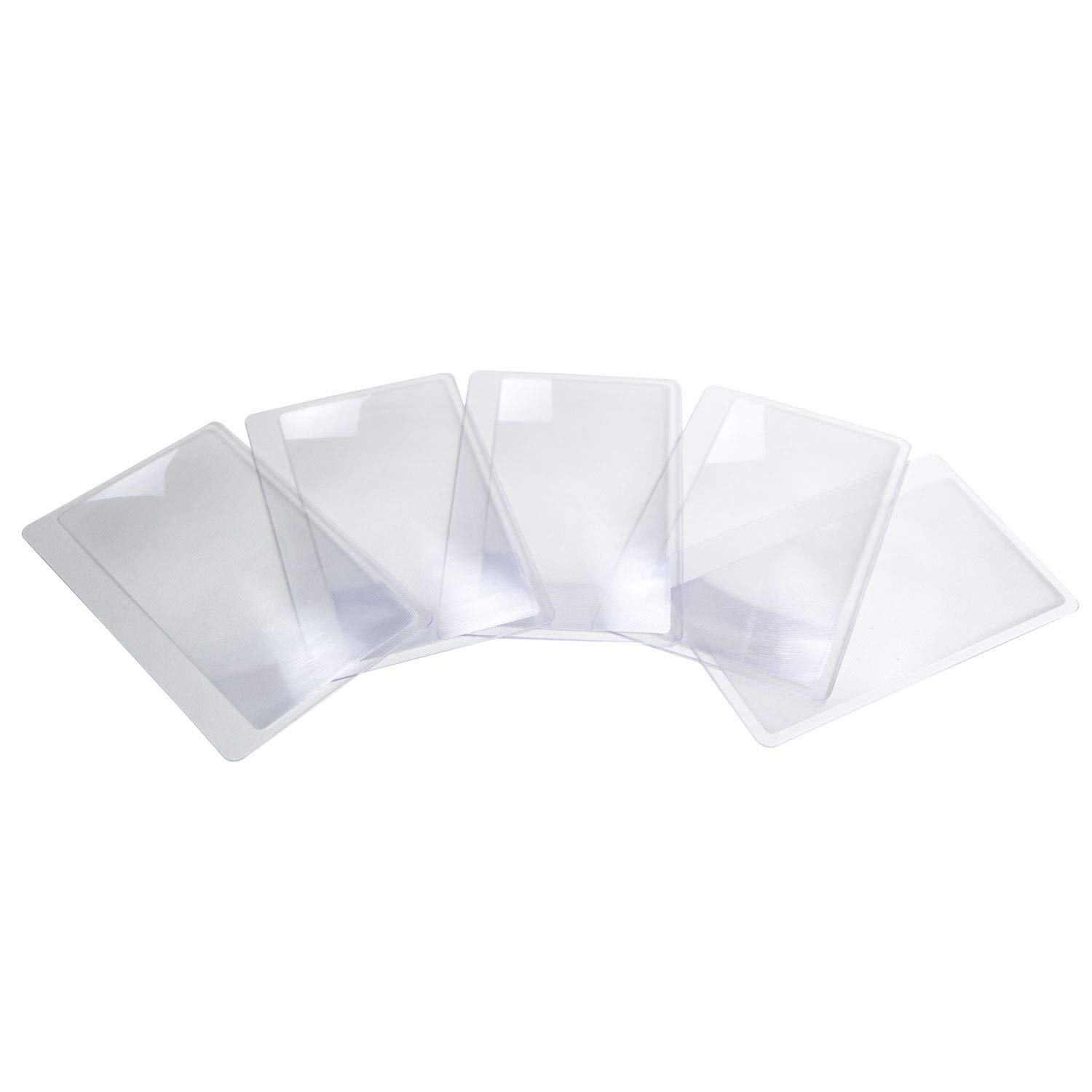 

Card Magnifier Ultra Thin Easy to Carry Transparent [3x Magnifier] (Sheet Lens) & Lightweight, [5 Pieces]