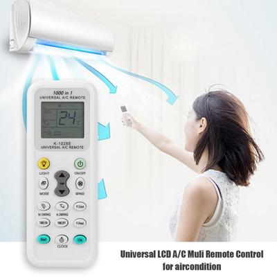 Telecomando Universale per Condizionatore d'Aria Sostitutivo con Orologio Integrato, Timer, Ampio Schermo LCD, Telecomando a Lunga Portata per Diversi Modelli di AC