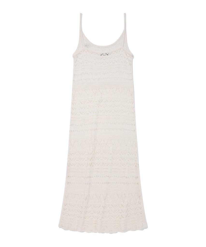 Pallet Crochet Knit Maxi Dress Ivory
