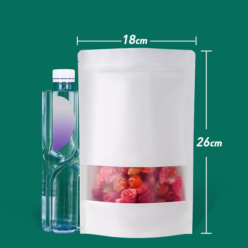 Self-Standing Kraft Ziplock Bag for Tea and Nuts Packaging